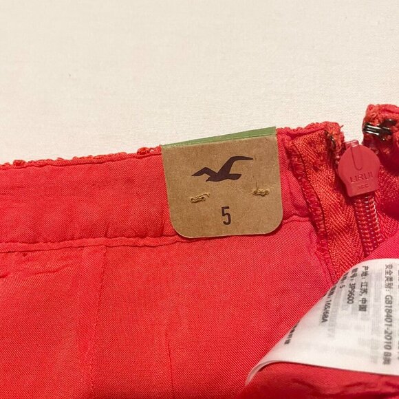 Hollister Red Lace Skirt Womens Size 5 - Picture 10 of 16
